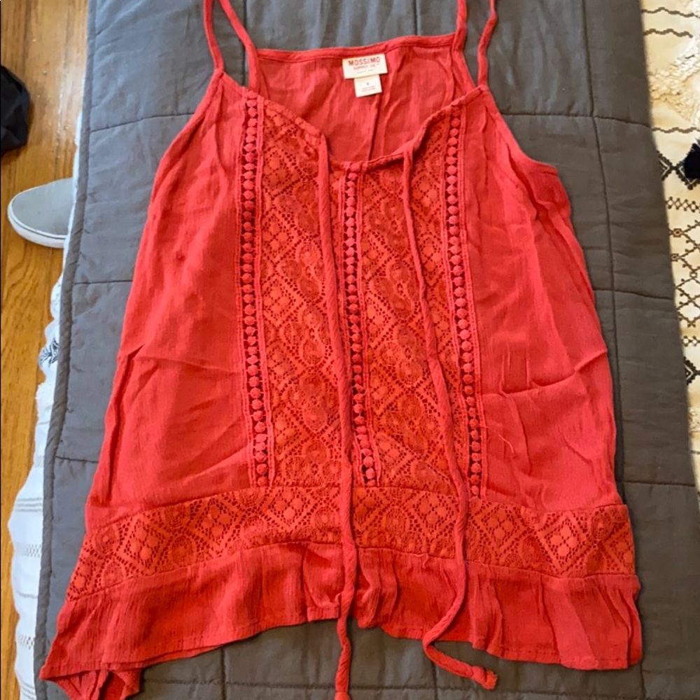 Dark salmon tank top